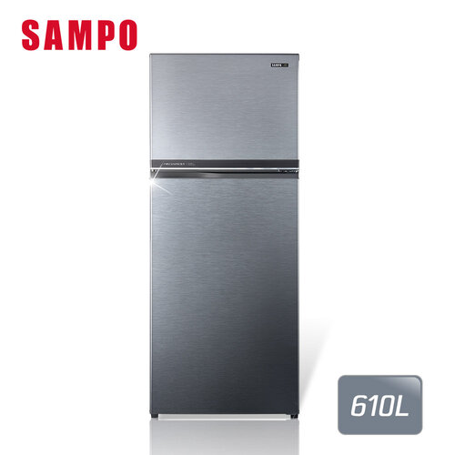【SAMPO聲寶】610公升二級能效定頻雙門冰箱 SR-C61G(K3)