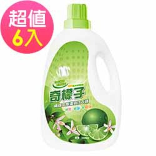 【奇檬子】天然檸檬生態濃縮洗衣精2000ml(瓶)-6瓶組