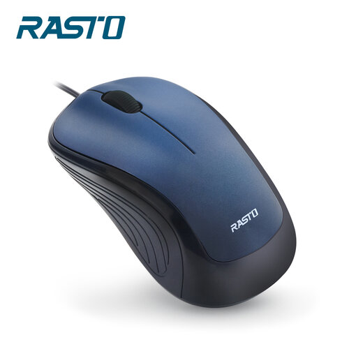 RASTO RM3 羽。超靜音有線光學滑鼠