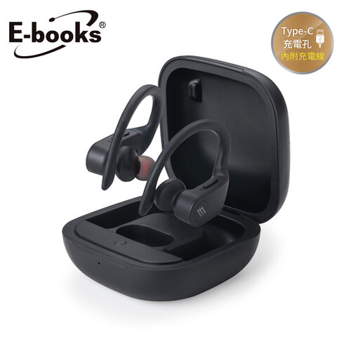 E-books SS25 真無線TWS藍牙專業級耳掛耳機
