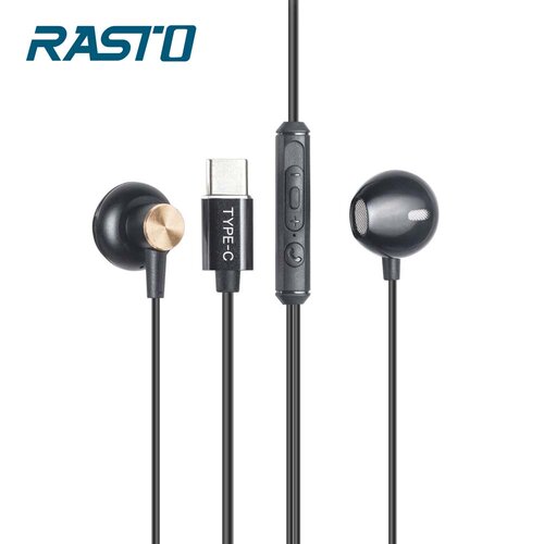 RASTO RS32 黑爵士Type-C磁吸入耳式耳機