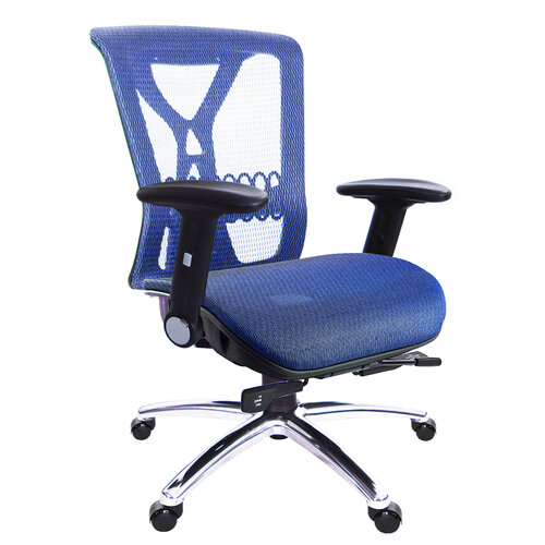 GXG 短背全網 電腦椅 (摺疊扶手/鋁腳) TW-8094 LU1
