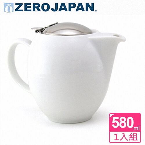 ZERO JAPAN 品味生活陶瓷不鏽鋼蓋壺580cc 白色