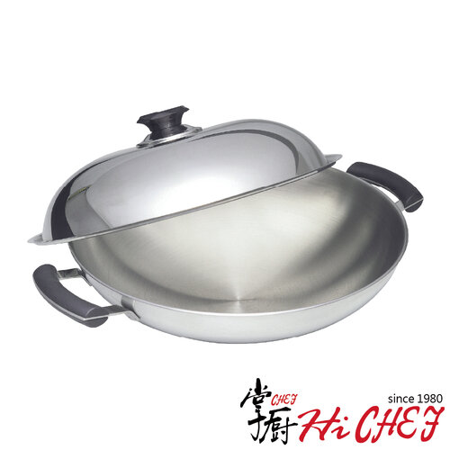 《掌廚HiCHEF》cookmate 304不鏽鋼中華炒鍋38CM(短耳)