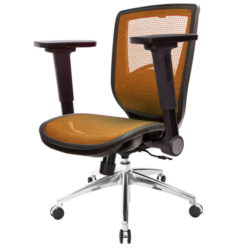 GXG 短背全網 電腦椅 (鋁腳/4D平面摺疊手) TW-81X6 LU1H