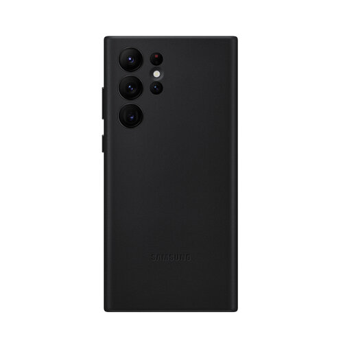 SAMSUNG Galaxy S22 Ultra 5G 原廠皮革背蓋 黑