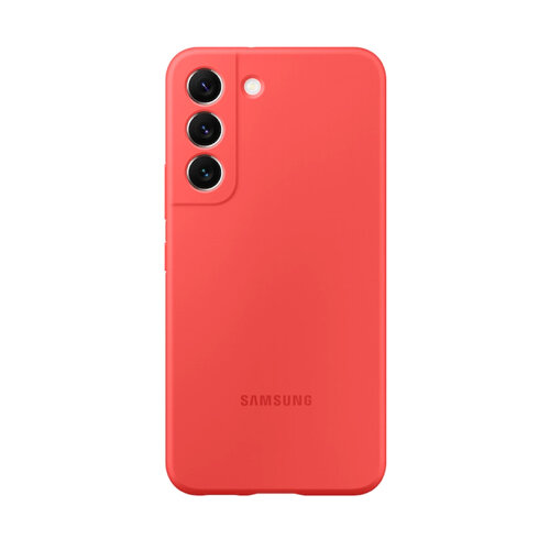 SAMSUNG Galaxy S22 5G 原廠矽膠薄型背蓋 珊瑚紅
