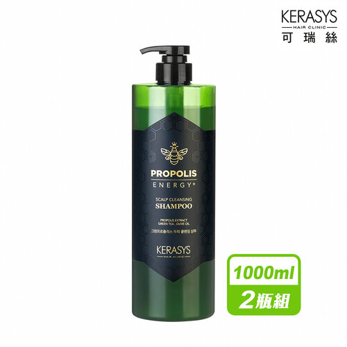 KeraSys 可瑞絲 蜂膠活力光澤洗髮精-超值2瓶組(綠蜂膠)1000ml