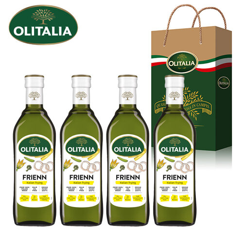 義大利【Olitalia 奧利塔】高溫專用葵花油 (750ml*4瓶)，免運