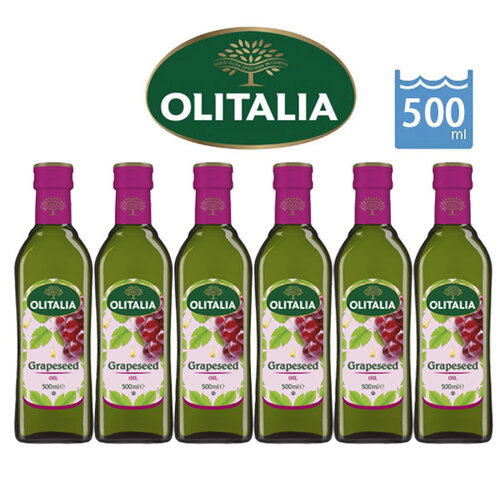 義大利【Olitalia 奧利塔】葡萄籽油 (500ml*6瓶)