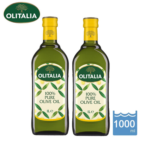 義大利【Olitalia奧利塔】純橄欖油 (1000ml/瓶)×2瓶