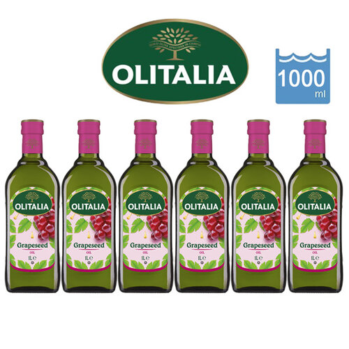 義大利【Olitalia 奧利塔】葡萄籽油 (1000ml*6瓶)