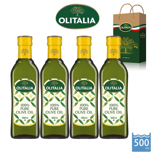 義大利【Olitalia奧利塔】純橄欖油 (500ml/瓶)×4瓶，免運