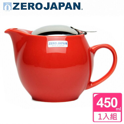 ZERO JAPAN 典藏陶瓷不銹鋼蓋壺(蕃茄紅)450cc