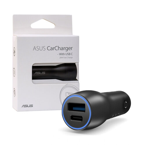 ASUS 華碩 雙USB-C + USB-A 原廠車用快充 28W (台灣公司貨-盒裝)