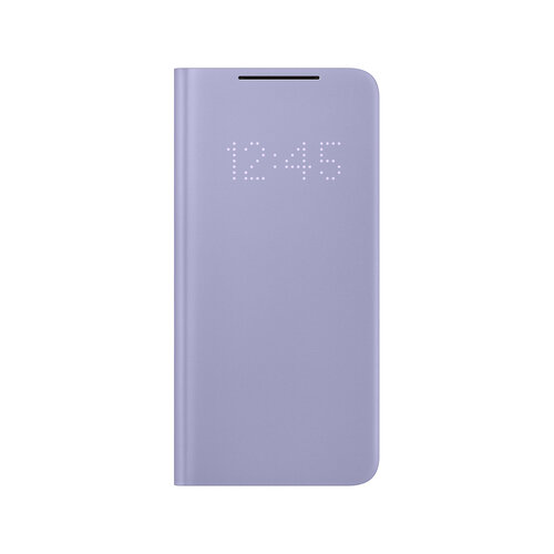 SAMSUNG Galaxy S21 5G 原廠LED皮革翻頁式皮套 紫 (台灣公司貨)