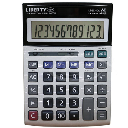 LIBERTY利百代 稅率達人-桌上型稅率12位元計算機 LB-5034