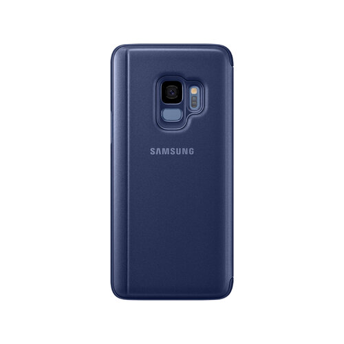 SAMSUNG Galaxy S9 Clear View 原廠全透視感應皮套 藍 (立架式)