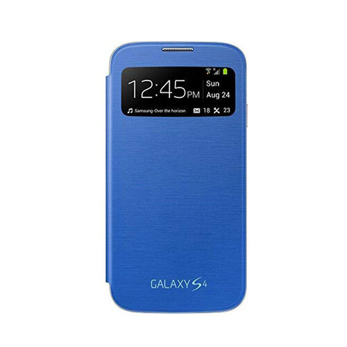 SAMSUNG GALAXY S4 S VIEW 原廠透視感應皮套 藍 (盒裝)