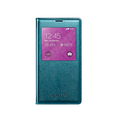 SAMSUNG 三星 S5 S-View 原廠 皮套 保護套 藍