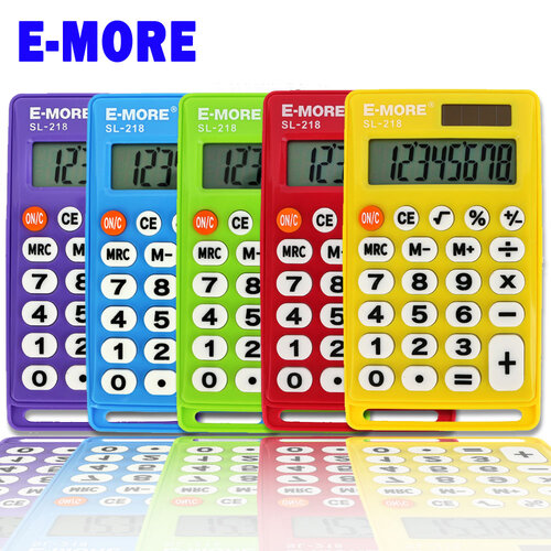 【E-MORE】繽紛美學-8位數商用計算機(附掛繩)SL-218