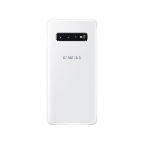 SAMSUNG Galaxy S10 原廠全透視感應皮套 白 (再送原廠S10智能背蓋)