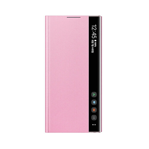 SAMSUNG GALAXY Note10 Clear View 原廠全透視感應皮套 粉 (公司貨-盒裝)