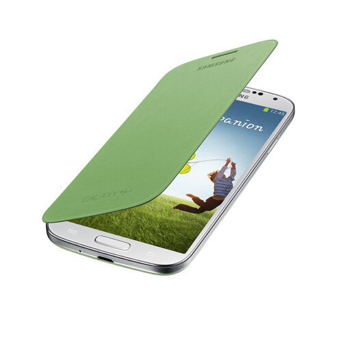 Samsung GALAXY S4 I9500原廠側翻式皮套 綠