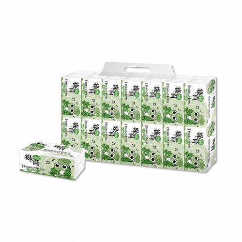 綠荷柔韌抽取式花紋衛生紙150抽84包/箱X2