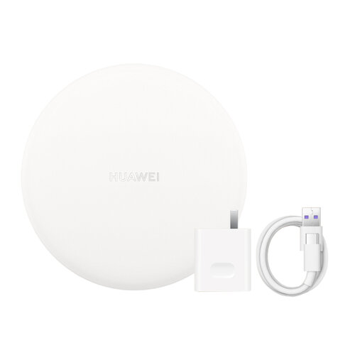 HUAWEI華為 原廠無線充電板 + 40W超快充旅行充電套組 CP60 白 (公司貨-盒裝)