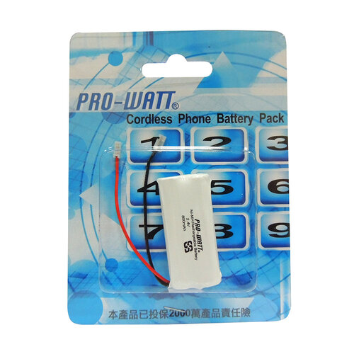 【PRO-WATT】萬用接頭 無線電話電池 2.4V 800mah (P540)
