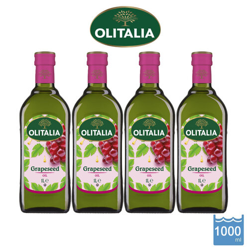 義大利【Olitalia 奧利塔】葡萄籽油 (1000ml*4瓶)