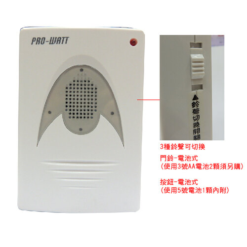 【PRO-WATT】超高頻無線數位門鈴 雙按鈕組(P-708A)
