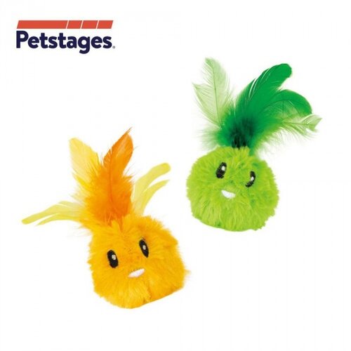 美國 Petstages 90023 羽毛小丸子-貓草玩具 寵物貓咪玩具