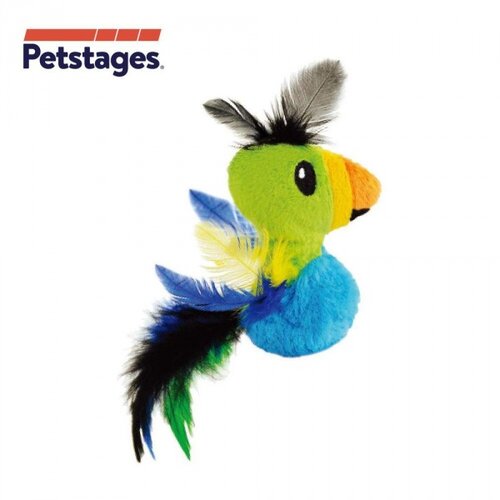 美國 Petstages 90019 羽毛天堂鳥-貓草玩具 寵物貓咪玩具