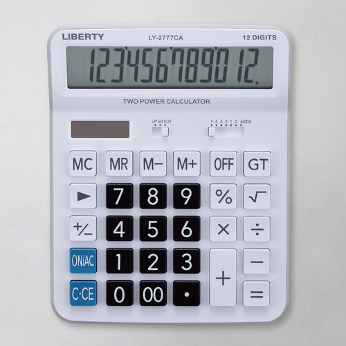 【LIBERTY利百代】極簡風尚-12位數桌上型計算機-白 LY-2777CA
