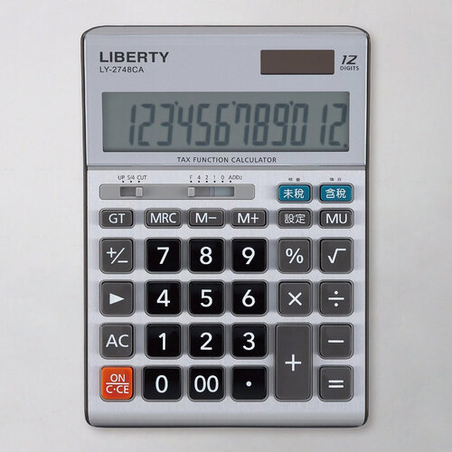 【LIBERTY利百代】財務快手-桌上型12位數計算機-銀 LY-2748CA