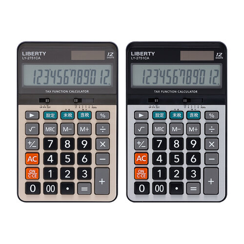【LIBERTY利百代】復古稅率-桌上型12位數計算機 LY-2751CA