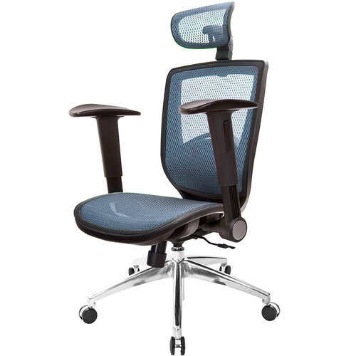 GXG 高背全網 電腦椅 (鋁腳/摺疊扶手) TW-81X6 LUA1