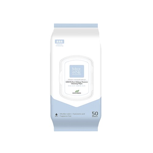韓國MEENE 純卸妝清潔濕紙巾(50抽)