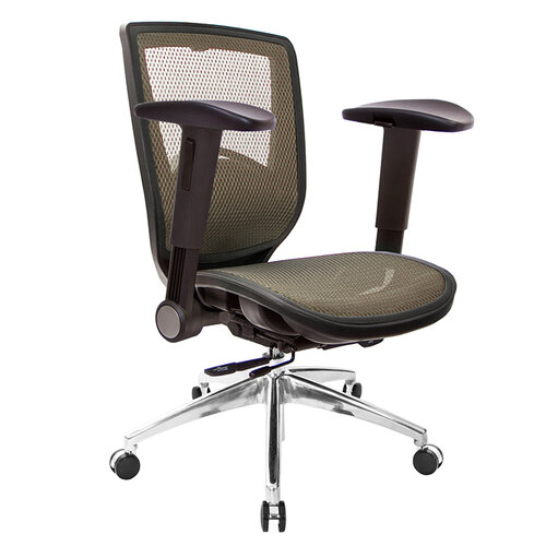 GXG 短背全網 電腦椅 (鋁腳/滑面摺疊手) TW-81Z6 LU1J