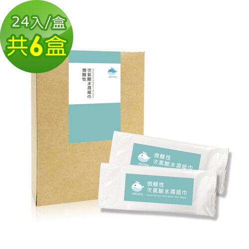 i3KOOS-次氯酸水微酸性濕紙巾6盒(24片/盒)