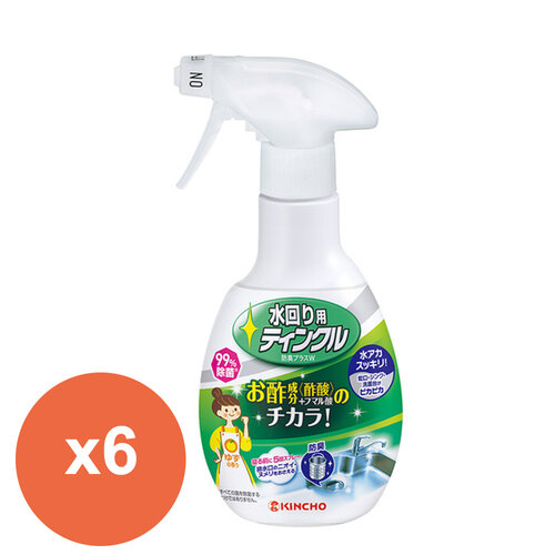 日本金鳥 KINCHO 醋成分 廚房排水口除臭除菌洗淨劑300MLX6瓶