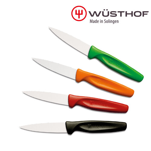 《WUSTHOF》德國三叉S.F.C 8cm尖頭水果刀(黑,綠,橘,紅)
