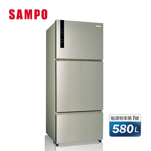 【原廠福利品】【SAMPO聲寶】580公升一級變頻全平面鋼板三門電冰箱 SR-B58DV(Y6)