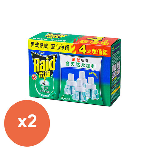 雷達 薄型液體電蚊香-尤加利補充瓶(41mlx4入)*2組
