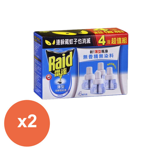 雷達 薄型液體電蚊香-無臭無味補充瓶(41mlx4入)*2組