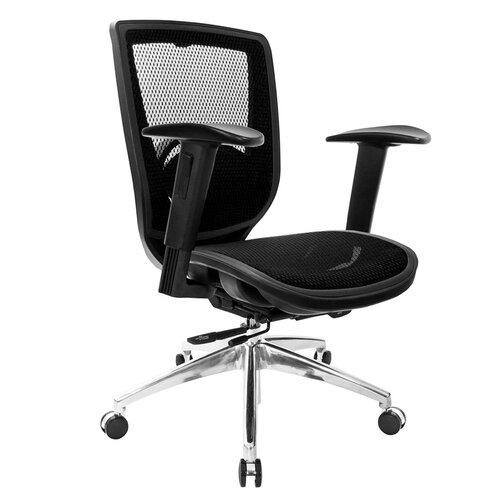 GXG 短背全網 電腦椅 (鋁腳/2D升降扶手) TW-81Z6 LU2