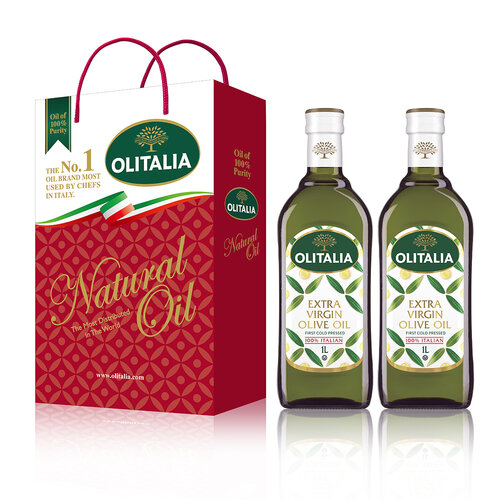 【奧利塔olitalia】特級初榨橄欖油1000ml (2瓶禮盒組)A220006x2