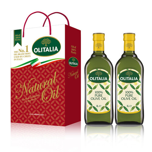 【奧利塔olitalia】純橄欖油1000ml (2瓶禮盒組) A230002x2